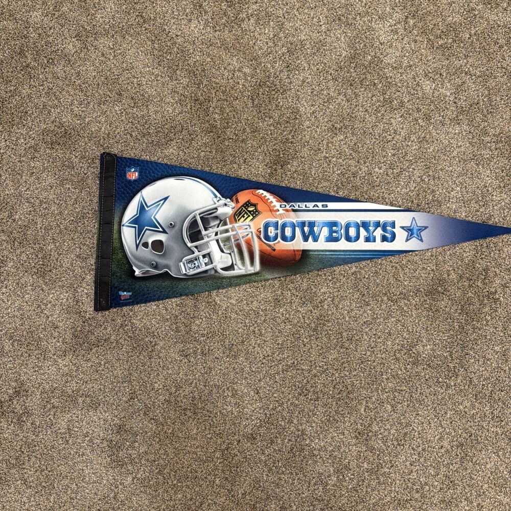 Vintage Dallas Cowboys 12 × 30" NFL Football Pennant Banner Flag WinCraft